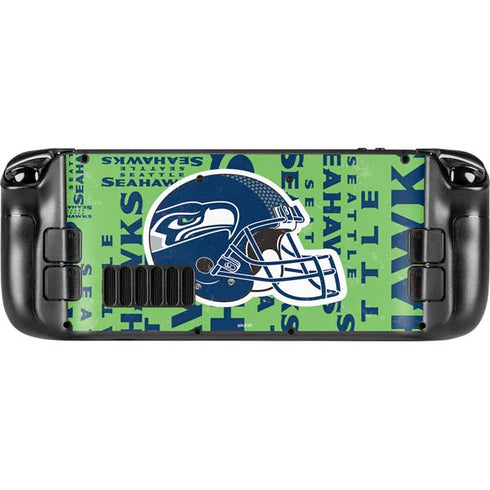 NFL Seattle Seahawks - Blast Green Steam Deck Handheld Gaming Computer Skin
